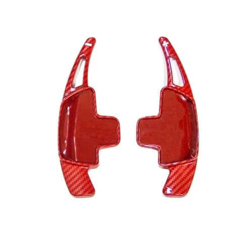 BASPHHH Schaltwippen Lenkrad Kompatibel mit Benz für CLA C118 2020 2021 2022 Lenkrad-Schaltwippen-Autozubehör(Red Carbon Pattern)