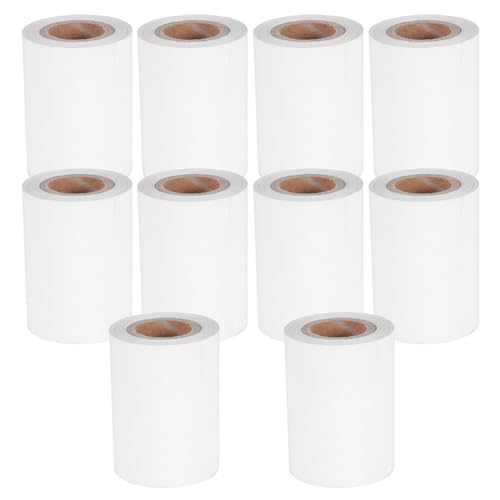 GARIOUANS 10 Stück Belegdruckpapier Thermopapier Für Bondrucker Thermopapier Kassiererpapier Thermodruckpapier Thermobelegdruckerpapier Scheckpapier Für Drucker Weiß