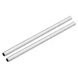 DMiotech 2er Pack (10mm Außendurchmesser x 8mm Innendurchmesser) Rundrohr aus 6063 Aluminium, 200mm Länge, Metallrohr für Maschinenrahmenbau und DIY-Projekte