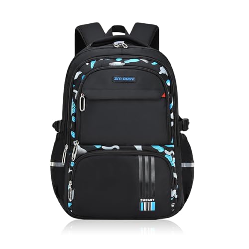 Schulrucksack, Schulrucksack Teenager Nylon, Schulranzen Jungen Groß, Leichter Wasserdicht Daypacks, Lässiger Schulrucksack, Multifunktion Notebook Schulrucksack für Schule oder Reisen Kinder