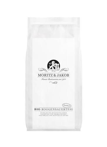 Moritz & Jakob BIO Roggensauerteig getrocknet dunkel 250 g - Roggenvollkorn Sauerteig Pulver für aromatischen Geschmack und rustikale Krume – Backzutat für (Roggen -) Sauerteigbrot