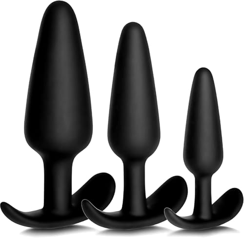 3 Stück Sexspielzeug Analplug Set,Butt Plug Anal Plug,drei Größen Klein+Medium+Groß,Analplug Sex Toys Silikon Buttplug für Frauen und Männer,Butt Plug für Frauen und Männer3