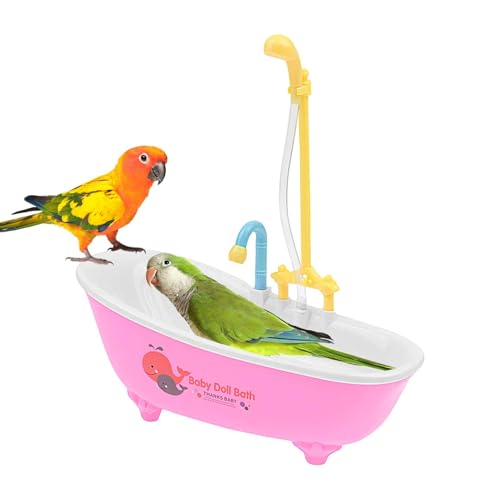 Generisch Papageien-Badewanne, Papageien-Vogelbad - Automatische Vogelbadewanne,Automatische Vogelbadewanne, Haustierbadebecken mit Wasserzirkulation, Vogelbadewanne, Schwimmbadewanne, Dusche