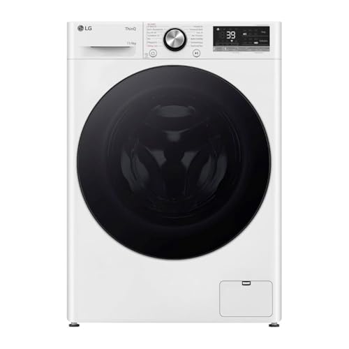 LG W4WR70E6Y, Klasse A/D, Waschtrockner 11-6 kg, 1360 U/min, AI Direct Drive, Wärmepumpen Waschtrockner, AquaLock, Steam-Funktion, 60 x 62 x 85 cm ꟷ Weiß