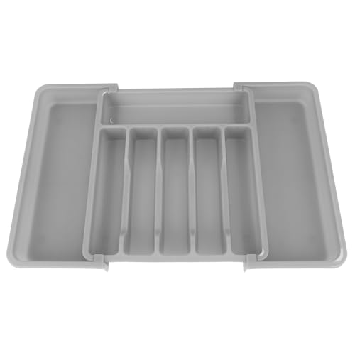 Erweiterbarer Werkzeugorganisator, Castlery -Fachabteilung Vielseitig für die Küchenbox (GRAY)
