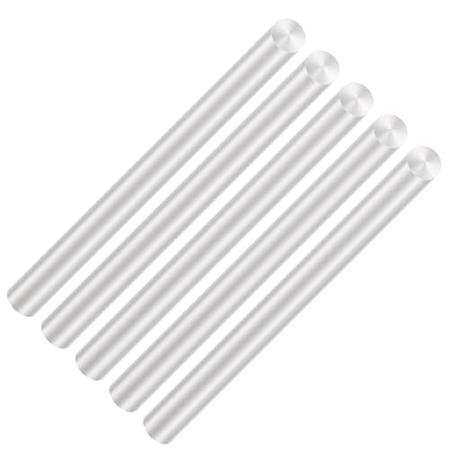 LAVMHAB 6063 Aluminium Rundstab 8mm x 100mm, solide runde Schäfte Aluminium Stäbe Rundstab für DIY Bastelmodelle (5 Stück)