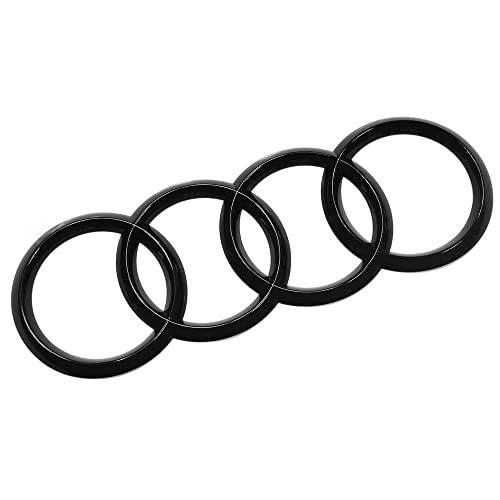 Audi 8W9853742AT94 Zeichen Heckklappe Ringe Black Edition Emblem Blackline Logo schwarz (20.1 x 7.0 cm)