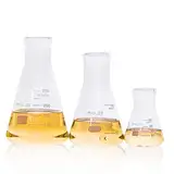 ULAB Scientific Erlenmeyer Flaschen Set aus Glas mit schmaler Öffnung, 3 Größen, 50 ml, 150 ml, 250 ml, 3,3 Boro mit aufgedruckter Graduierung, UEF1001