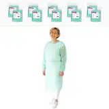 20 Stk ARNOMED PP Schutzkittel Einweg, OP Kittel Grün Gr. M (115x137cm), Krankenkittel 23 g/m², Einweg Kittel, PP-Vlieskittel, Patientenkittel, Einmalkittel, OP Kittel, Schutzkittel, Einwegkittel