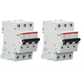 ABB S200 MCB Leitungsschutzschalter Typ B, 3-polig 16A 400V, Abschaltvermögen 6 kA System Pro M Compact (Packung mit 2)