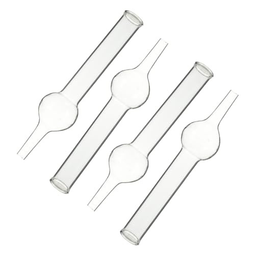 OKUMEYR Pädagogisches Schulmaterial 4 Stück Trockenröhrchen aus Glas Einzelkugel-Design