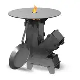 Czaja® Raketenofen mit 5 mm Grillplatte & Pfanne – 3 mm Stahl Rocket Stove für Outdoor, BBQ & Camping | Campingkocher Made in Germany