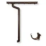 Dachrinnen Set | Flachdach Pultdach (1-Seite) bis 400cm | Halbrundrinne 65mm Kunststoff Fallrohr DN60 in 3 Farben | Regenrinnen Komplettset | Braun Weiss Anthrazit (Braun)