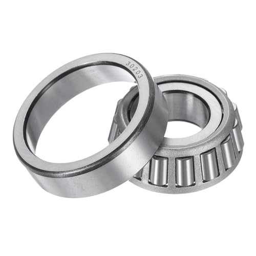 QUARKZMAN 30203 Kegelrollenlager Kegel und Becher, 17mm Bohrung x 40mm Außendurchmesser x 13mm Dicke, Chromstahl Kegelrollenlagersatz, ABEC-3