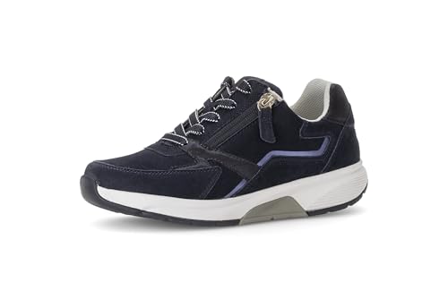 Gabor Damen Low-Top Sneaker, Frauen Halbschuhe,Freizeitschuhe,Turnschuhe,Laufschuhe,Freizeit,sportlich,straßenschuhe,Blue/Ocean,40 EU / 6.5 UK