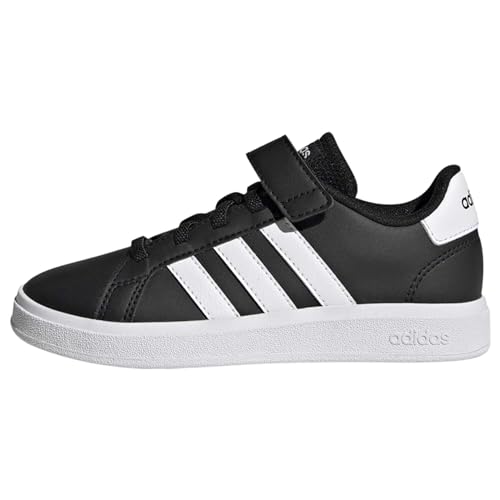 adidas Unisex Kinder Grand Court Sneakers, Core Black/Ftwr White/Core Black, 33.5 EU