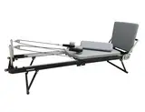 nexace Pilates-Reformer für zuhause mit Metallfeder, Reformer Pilates Maschine Gerät, faltbar, große Größe (Black mit Sprungbrett)