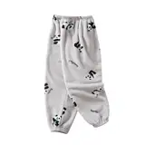 Flanell Schlafanzughose Kinder Fleece Lang Baggy Hose Pyjamahose Thermohose Kinder Kuschelig Pyjamahose Elastische Taille Winterhose Warm Plüschhose Jogginghosen Hosen für Mädchen Jungen 1-14 Jahre
