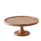 KXQYIKYI Tortenständer aus Holz, Tortenladen-Präsentationsständer mit Glasabdeckung, Kuchenkuppel, transparente Probenteller, hohe Serviceplatte (Farbe: Tablett + Glasabdeckung, Größe: 25,4 cm)
