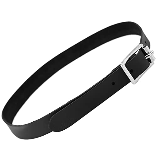 Sporenriemen Schwarz Leder, Schwarze Riemen Reitzubehör Handgefertigter Reitriemen Western Ledergürtel solide Sporn Mit Metallschnallen PU Leder verstellbar solide Sporn Gurt Reiten Sport Zubehör