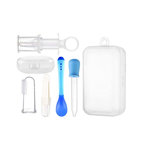 Baby Medical Kit Säuglingsmedizin -Dispenser Kit mit Bonus Reisefall Baby Kind Kleinkind medizinische Kit Medizin Dispenser Medizin Droper Baby Essentials Kit Medizin Set 5pcst Blau