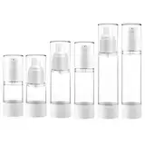 QINGYIWL 6 Stk Leer Airless Pumpspender Creme Spender Pumpspender, Tragbarer Leere Nachfüllbar Vakuum Reiseflaschen zum Befüllen Reiseset Kosmetik für Lotion Creme Gel Shampoo Parfüm Toilettenartikel