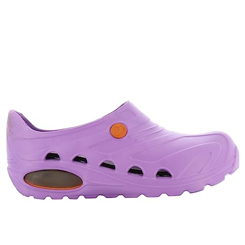 Oxypas Safety Jogger Arbeitsschuhe Damen - Antistatische und rutschfeste Sicherheitsschuhe Herren, Leichter Clog für Medizin, Pflege und Gastro, Antibakteriell, Lila, EU 39/40