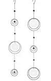 GILDE 1 x Girlande Mandala Metall grau Länge 90 cm, Fensterdeko, Geschenk, Wanddeko