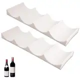 RFYTDCF Flaschenhalter Kühlschrank, 2 Stück Universal Kühlschrank Dosenhalter Stapelbar Flaschenablage Schrank Bier Halter Flaschen Organizer für Küche Arbeitsplatte Speisekammer, Weiß