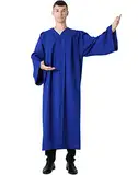 IvyRobes Chor Klerus Chorrobe Priester Robe Taufen Kostüm Herren Damen Unisex Erwachsene Abschluss Talar Königsblau XL 57(180cm - 186cm)