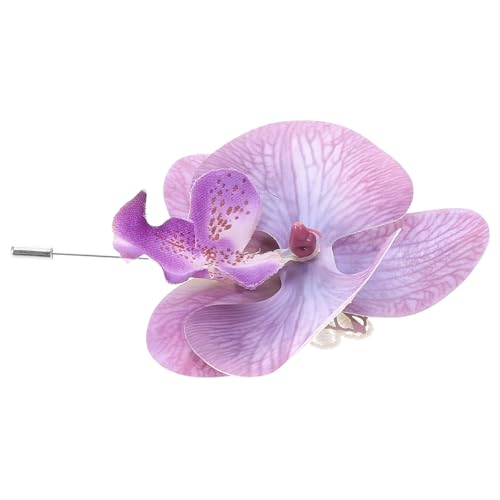 GALPADA Schmetterling-Orchideen-Brosche Anstecknadeln Thailand Stoffbroschen Orchideen-Brosche Schmuck Für Frauen Hochzeitsteil Tanzkleidungszubehör