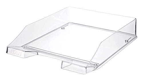 HAN Briefablage KLASSIK TRANSPARENT, 6 STÜCK, moderne, transparente und stapelbare Ablage im frischen Design bis Format A4/C4, 1026-X-23, transparent-glasklar,