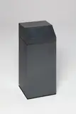 PROREGAL Selbstlöschender Wertstoffsammler Metall | 47 Liter, HxBxT 79x32x32cm | Verzinkter Stahl | Dunkelgrau | Mülleimer Abfalleimer Müllkorb