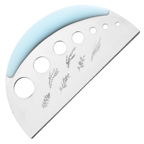 Neue 7-Loch Kräuter Blatt Stripping Tool, Kräuter Stripper und Kräuter Cutter für Grünkohl, Thymian, Basilikum, Rosmarin Stripper (Blau)