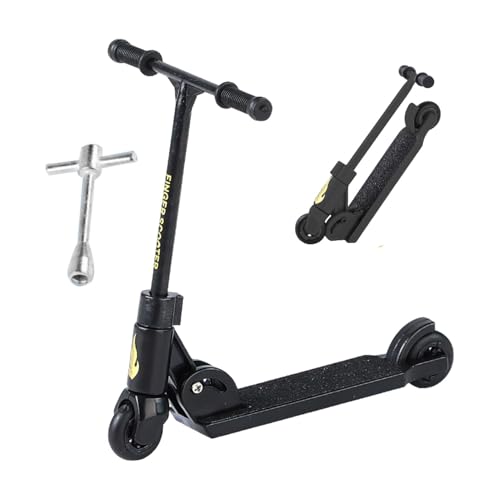 Huvqianu Finger-Rollschuhlaufen, Finger-Scooter,Winziger Faltbarer Trick-Scooter - Stunt-Scooter, faltbares und lustiges Skateboard, Fingersport für das Fingertraining