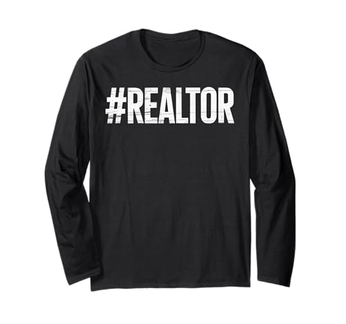 Realtor Life Distressed Immobilienmakler Maklergeschäft Langarmshirt