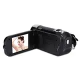 ASHATA Videokamera-Camcorder, Full-HD-Rotations-Digitalkamera-Recorder, 16X High Definition 270-Grad-Rotations-Digital-Camcorder-Video-DV-Kamera(eu schwarz)