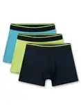 Sanetta Jungen-Hipshorts (Dreierpack) blau | Hochwertige und nachhaltige Unterhose für Jungen aus Baumwoll-Mix. Inhalt: 3er Set Unterwäsche für Jungen 188