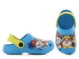 Paw-Patrol Spiderman Kinder Pantoletten Sommer Gartenschuhe Leicht Sandalen Bequeme Hausschuhe rutschfest (Blau-gelb, EU Schuhgrößensystem, Kleinkind, Numerisch, M, 23)