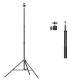 EMART Lampenstativ, 1,58 m Schwarzes Tragbares Aluminium-Lichtstativ, Studio Light Stand für Ringlichter, Reflektorschirm, Kameras, Stroboskoplicht