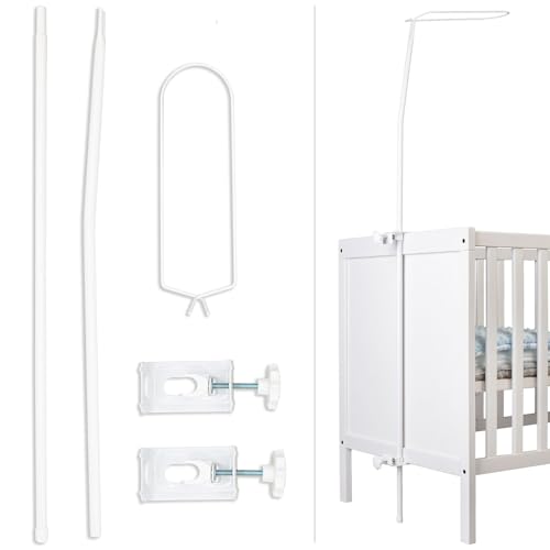 Babykajo Betthimmel Stange - Montierbare Himmelstange für Babybetten. Gestell aus Metall für Babybett Himmel Jungen und Mädchen - Gestell ohne Betthimmel.