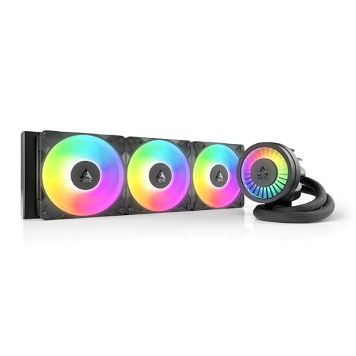ARCTIC Liquid Freezer III Pro 360 A-RGB - Wasserkühlung PC, AIO CPU Wasserkühler, 3x120 mm, 38 mm Radiator, PWM-Pumpe, VRM-Lüfter, AMD AM5/AM4, Intel LGA1851/1700 Contact Frame - Schwarz