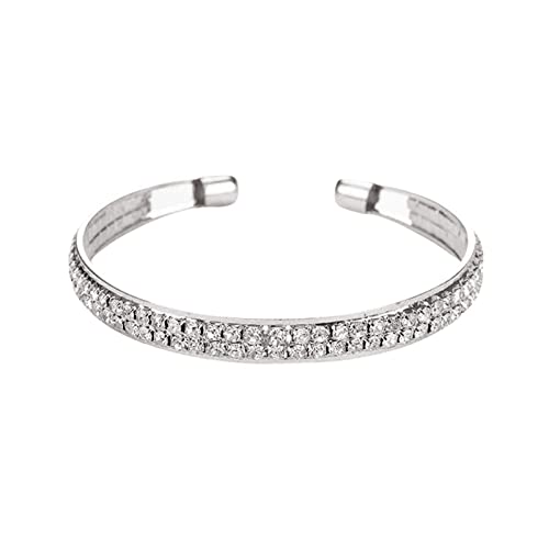 PTLLEND Gravierbares Lederarmband Strass Armband Schmuck Bettelarmband Geburtstag Überraschungsgeschenk Für Frau Mädchen Armkette Herren Silber Mit Gravur (Silver, One Size)