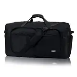 Fmeida Reisetasche Groß Reisetaschen Damen Handgepäck Tasche Faltbare Sporttasche Herren Duffle Bag mit Schuhfach Saunatasche Leicht Kliniktasche Geburt Wasserdicht Schwarz