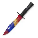 Premium CS2 Bayonet M9 Bajonett Replica CS GO Knife Jagdmesser Camping Werkzeug Bayonet (Marble Fade - NICHT SCHARF) + Geschenk Box