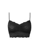 Snocks Damen Spitzen BH Lace Bra Unterwäsche Frauen (S, 1x Schwarz)