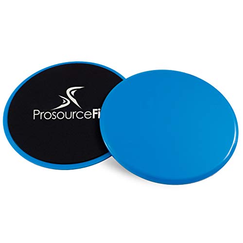 ProsourceFit Core Sliding Exercise Discs, Dual-Sided Sliders for Use on Any Surface at Home or Gym for Full-Body Workouts, Set of 2