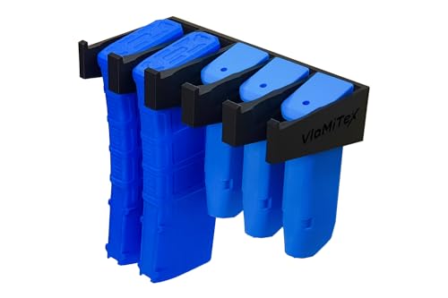 VlaMiTex H5 Halterung für Pistolen Magazine 9mm, 45 ACP doppelreihig und AR15 Magazine wie MagPul (H5-5 Mag Halter)