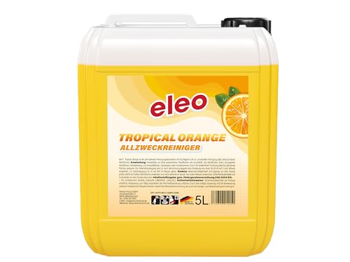 5L Allzweckreiniger | pH-neutrales Reinigungskonzentrat für alle wasserfesten Oberflächen | hygienische Sauberkeit & intensive Frische (Tropical Orange)