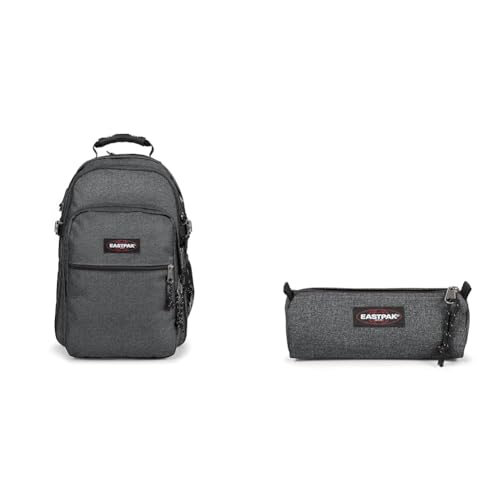 EASTPAK - TUTOR - Rucksack, 39 L, Black Denim (Grau) & BENCHMARK Single - Federmäppchen, Black Denim (Grau)
